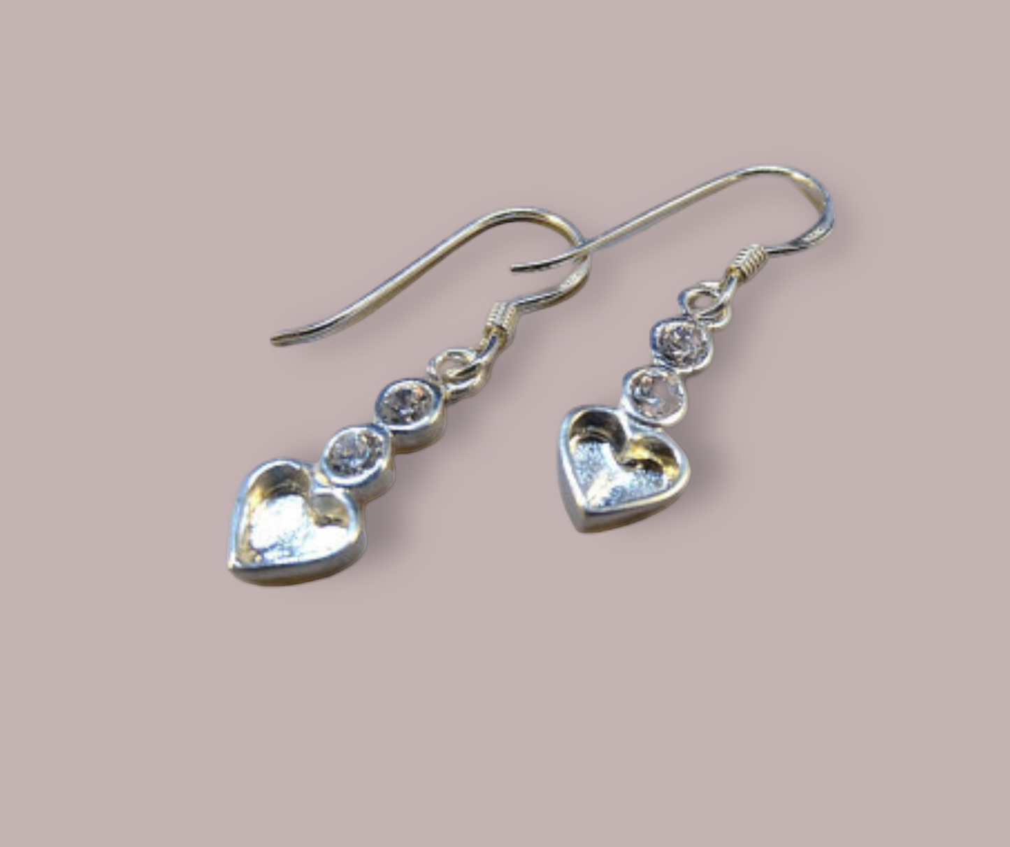 Dainty Heart Drop Earrings (test)