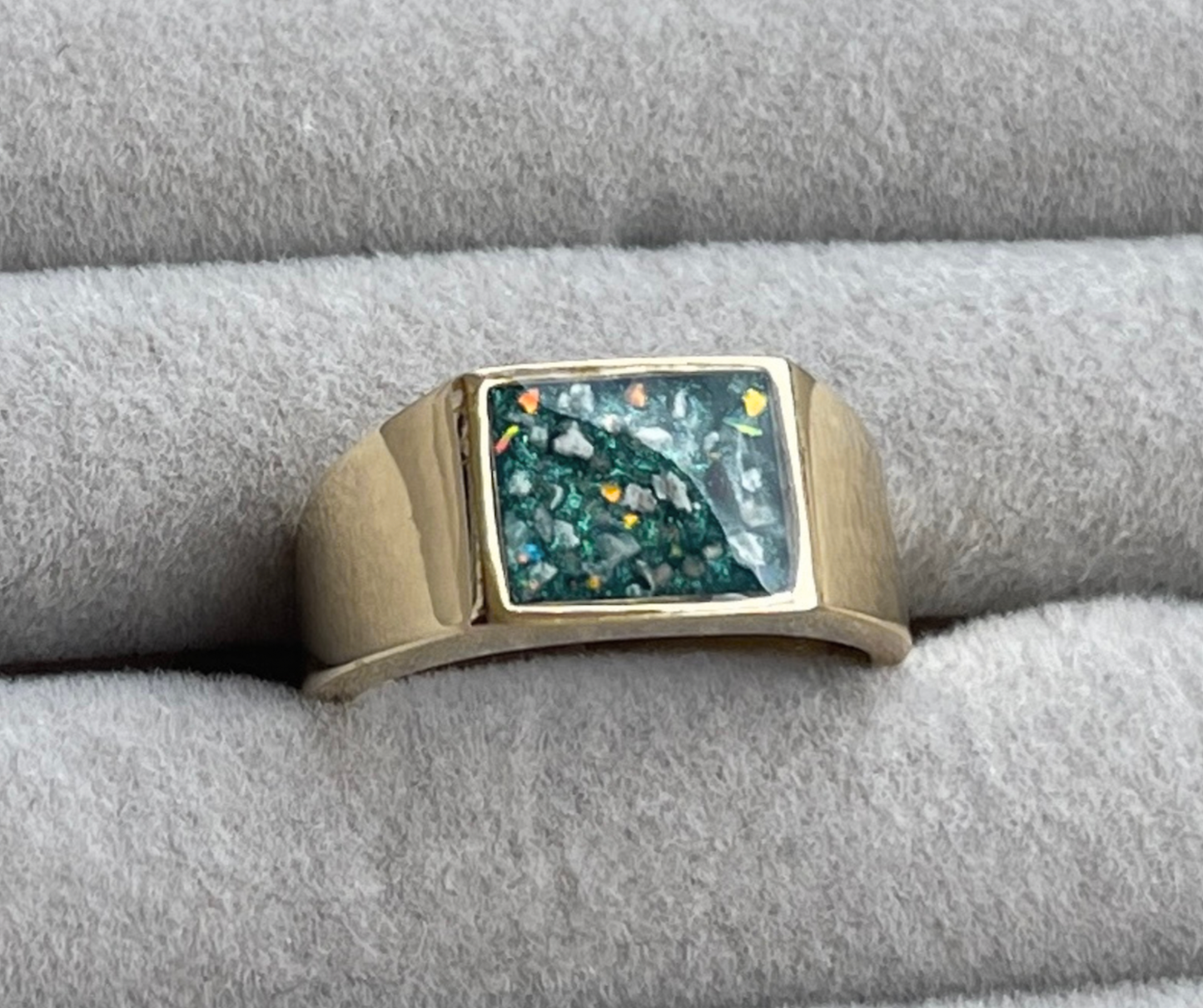 Solid Gold Rectangle Signet Ring