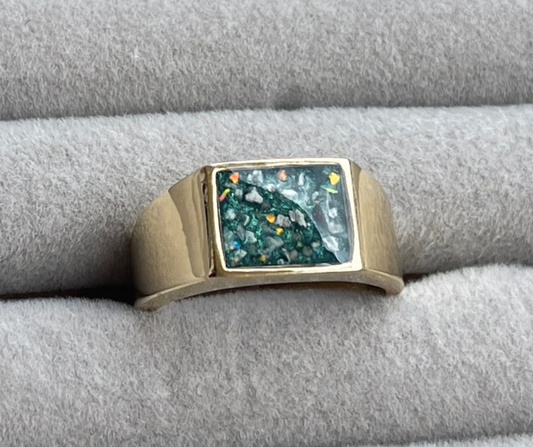 Solid Gold Rectangle Signet Ring