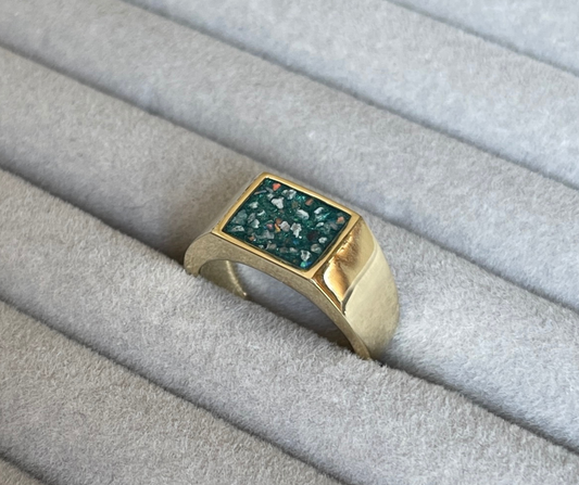Solid Gold Rectangle Signet Ring