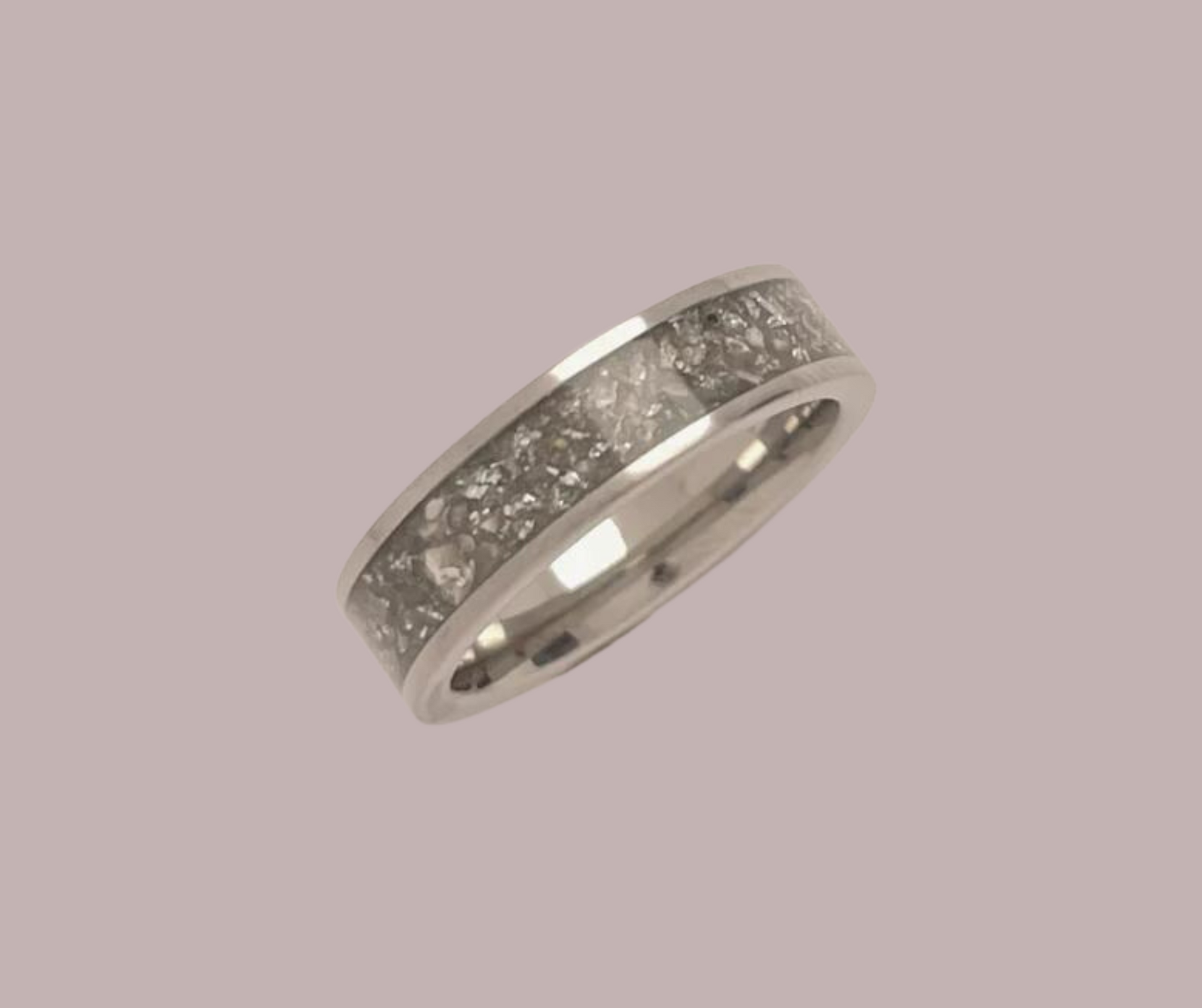 Titanium inlay – Manx DNA Jewellery