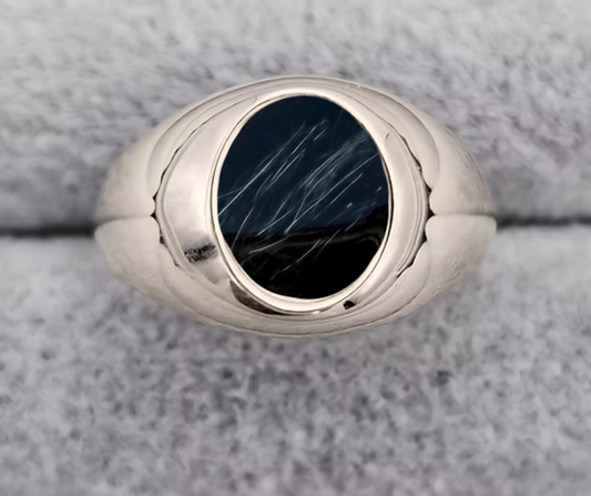 Solid Gold Oval Signet Ring