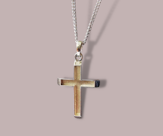 Gents large cross pendant and chain