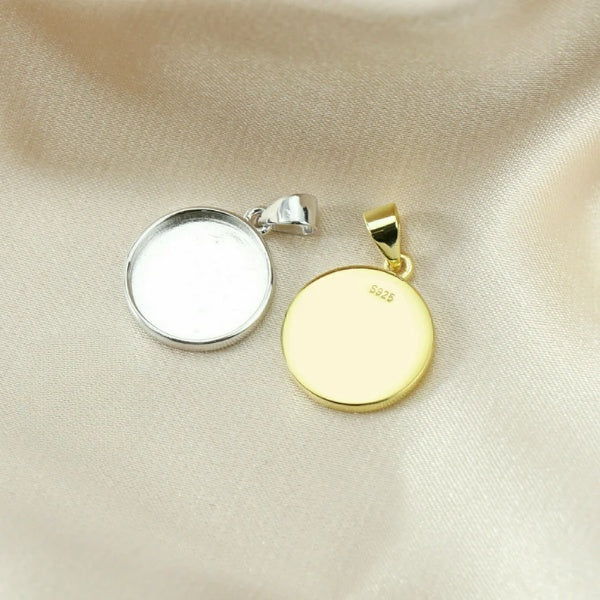 Custom design round necklace (New bezel & chain!)