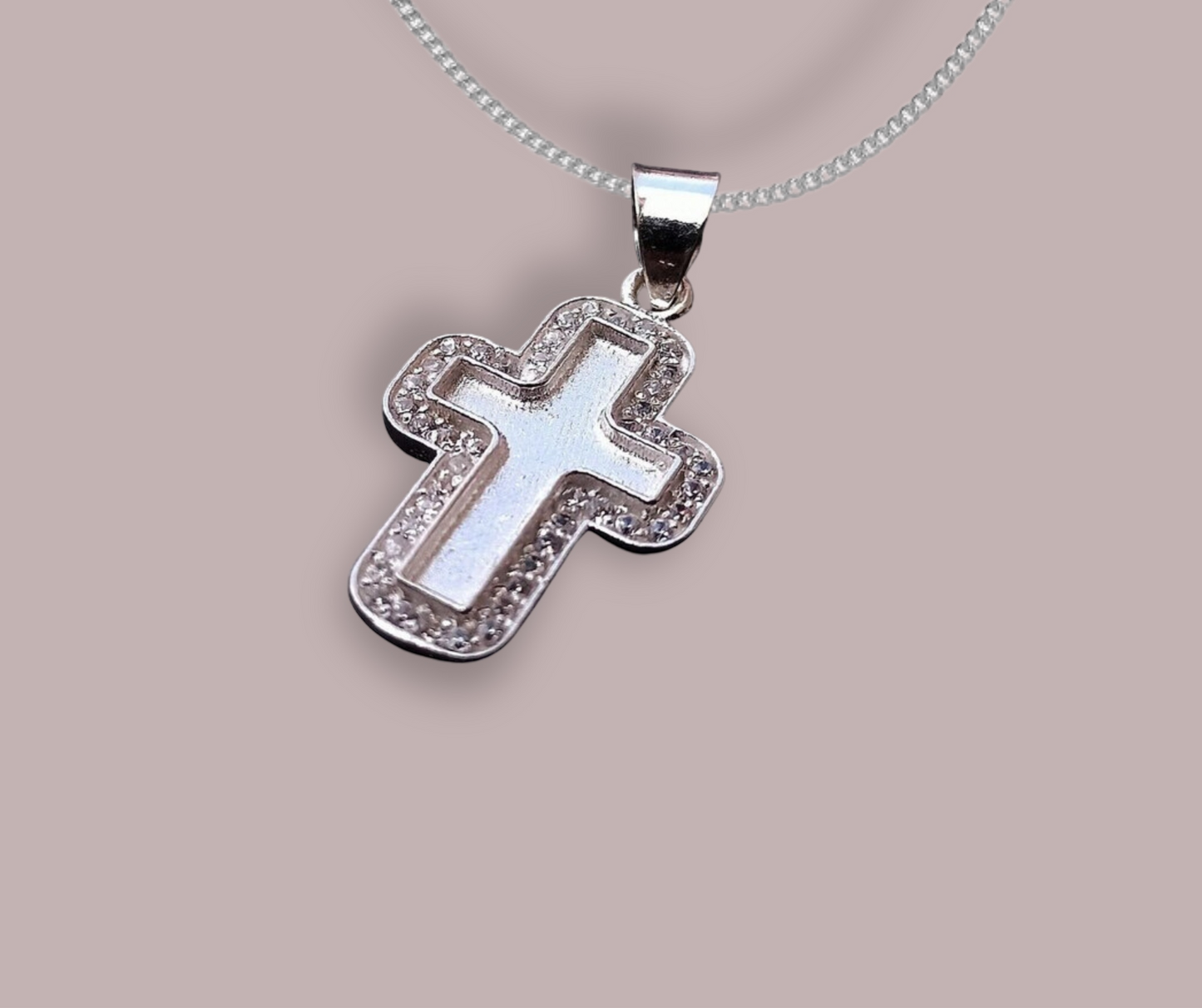 The CZ cross necklace